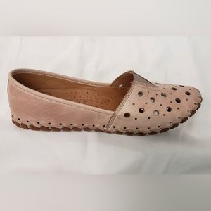 Volks Walkers, Pink Leather Moccasin Style Shoes